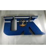 Handmade Wooden Blue University of Kentucky Wildcats Basketball Clock 19... - $223.91 MXN