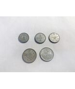 Japan Old Coin Set Meiji Taisho Showa Era – 5 Sen 10 Sen Aluminum Alloy ... - €4,87 EUR