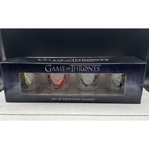 Game of Thrones 4 Shot Glass Set Stark, Baratheon, Targaryen and Lannister - £7.38 GBP