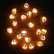 Halloween Monster String Lights 20 Plastic Blow Mold Skeleton Easter Unl... - £17.24 GBP