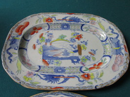 C.M. &amp; C.J. MASON (Staffordshire, UK)c1820s-1848 tray and2 dinner plates[*a4iris - £194.17 GBP