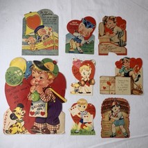 Vtg 1940s Valentine Cards Lot (8) Boys WWII Era Baseball Sailor Balloons... - $35.77