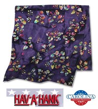 Hav-A-Hank Batik Purple Tie Dye Bandana Head Neck Wrap Face Mask Scarf Scarves - £8.76 GBP