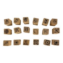 18 Wooden Rubber Stamps Scrapbook Stamping Flowers Butterfly Cake Star L... - £16.71 GBP