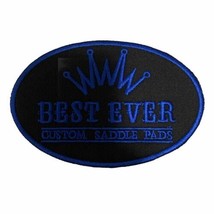 Black Blue Best Ever Saddle Pads Rodeo Embroidered Self Stick On Sponsor... - $13.20
