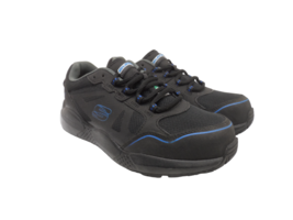 Skechers Women&#39;s Steel Toe Steel Plate Work Shoes 99993551 Black/Blue Size 8.5M - £43.44 GBP