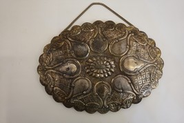 Rare collectible Repoussé Silver 600 Wall Mirror  Ornate Floral Paisley ... - $297.00