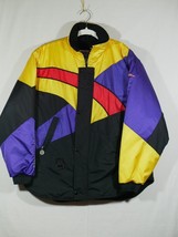 Vintage Sno Rider Snowmobile Jacket Med 3M Thinsulate USA Made Yellow Pu... - $89.99