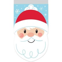 Santa Face Christmas 12 ct Zipper Cello Treat Bags, Blue, Red - £3.79 GBP