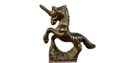 Handcrafted Genuine Solid Brass Mythical Unicorn 5oz Paperweight Figurine vtg  - £9.48 GBP