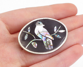 MEXICO 925 Sterling Silver - Vintage Abalone Perched Bird Brooch Pin - BP1796 - £43.97 GBP