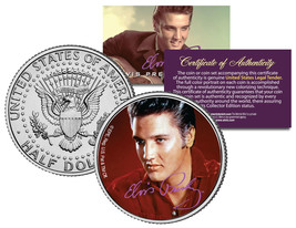 Elvis Presley &quot;Red&quot; JFK Kennedy Half Dollar US Coin *Officially Licensed* - £6.70 GBP