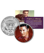 Elvis Presley &quot;Red&quot; JFK Kennedy Half Dollar US Coin *Officially Licensed* - £6.78 GBP