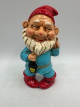 Vtg Elf Gnome Figure Lantern Christmas Blue Red Made In Japan 4 1/2&quot; - $14.49