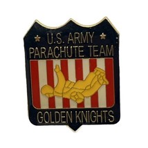 US Army Parachute Team Golden Knights Military Patriotic Enamel Lapel Ha... - $7.95