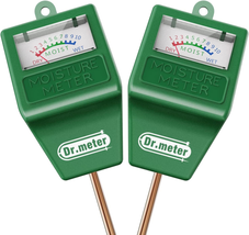 Dr.Meter Soil Moisture Meter, 2 Packs Soil Test Kit for Garden Lawn Farm Indoor  - £14.69 GBP