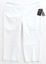 Zac &amp; Rachel White Stretch Pull On Cropped Pants Women&#39;s NWT - $57.99