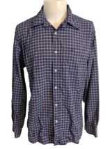 Brooks Brothers Men's Button Down Plaid Long Sleeve Shirt Blue L - $17.09