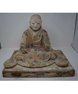 Chinese Carved Wood Seated Figure - $2,036.70 CAD