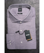 HUGO BOSS Homme Joe Spread Facile Fer Reg Fit Stretch Coton Robe Chemise 43 17 - $87.72 CAD