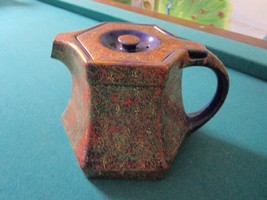 Compatible with Antique RARE Sponge multicolor stoneware teapot made in ... - $71.53