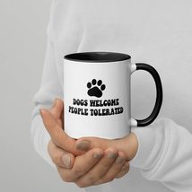 Dog Lover Coffee Mug - Dogs Welcome - People Tolerated - Paw Print - Dogs Welcom - $18.76