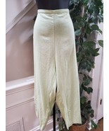 A.K.C. Women&#39;s Green Linen Short Sleeve Collared Shirt &amp; Pants Two Piece... - £40.06 GBP