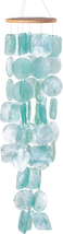 Wind Chimes for outside – Turquoise Capiz Shells Wind Chime Garden Decor... - $51.71