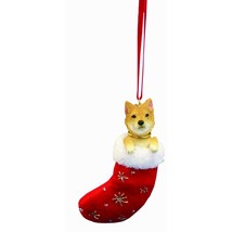 Shiba Inu Christmas Stocking Ornament with &quot;Santa&#39;s Little Pals&quot; Hand Pa... - £15.01 GBP