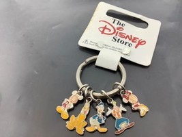 Vintage Disney Store Keyring Mickey Minnie Pluto Keychain Goofy Porte-Clé Donald - £11.85 GBP