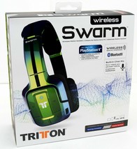 NEW Mad Catz Tritton Wireless Swarm Headset Bluetooth PS4/PS3/PC/iPhone 6+ GREEN - £47.31 GBP