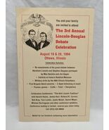 Ottawa Illinois The 3rd Annual Lincoln-Douglas Debate Celebration Flyer ... - $34.68 CAD