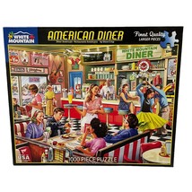 White Mountain Puzzle American Diner 1000 Piece Jigsaw Puzzle - £13.91 GBP