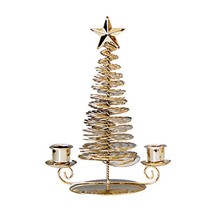 Christmas Tree Candle Holder Metal Pine Tree Candlestick For Home Decor - £19.94 GBP