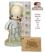 Precious Moments He Watches Over Us All E-3105 Vintage 1979 Enesco w/ box - £15.89 GBP