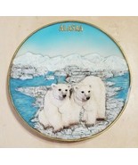Collectible Plate Alaska 3D Polar Bears Glaciers - £3.97 GBP