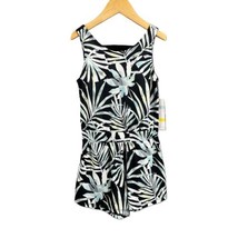 Zella Kids Romper Black Floral V-Neck Elastic Waist Sleeveless Girls 5 New - $18.30