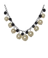 Elegant Faux Pearl Faceted Beads Dangle Bib Statement Necklace Costume J... - £22.94 GBP