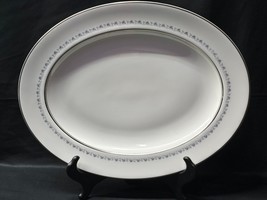 Vintage ROYAL DOULTON Large 14&quot; Oval Serving Platter TIARA Platinum Trim... - £26.39 GBP