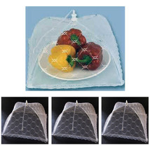 Lot 3 Food Umbrella Covers Picnic Bbq Party Sports Tent White 12&quot; Mesh Toppers - £12.67 GBP