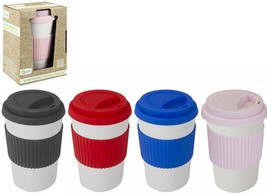 Bamboo Travel Coffee Cup 450ml Reusable with Lids  X 1 Random Color Sent - £8.88 GBP