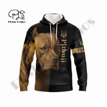 PL Cosmos Newest 3DPrint Pitbull Cute Dog Lover Pet Harajuku Streetwear Casual U - £82.70 GBP