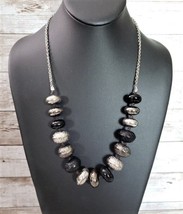 Vintage Necklace Statement Necklace Metallic Chunky Beads - £13.64 GBP