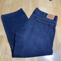 Levi&#39;s 569 Jeans Men&#39;s 40X28 Loose Straight Dark Wash Denim Faded (Tag40... - $22.57