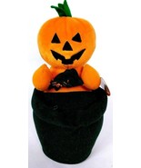 Kellytoy Halloween Pumpkin Jack O Lantern Plush Stuffed Animal 11.5&quot;  - £14.03 GBP