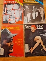Lot of 4 Newsweek magazine 1968 Dunaway Westmoreland Howard Hughes Korea - £15.79 GBP