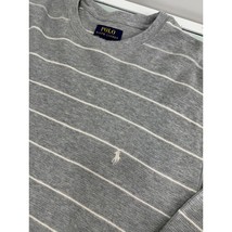 Polo Ralph Lauren Men Shirt Thermal Waffle Knit Gray Crewneck Pullover XL - $19.77