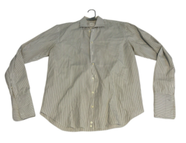 Giorgio Armani Shirt Mens 16/41 Large Gray Stripe Button Down Collezioni... - $33.20