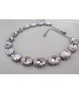 Diamond Clear Crystal Riviere Necklace, Anna Wintour Chunky Collet, Statement Ar - $173.00