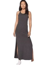 Lululemon Refresh Maxi Dress Racerback Size 6 Heathered Gray Side Splits - £31.25 GBP